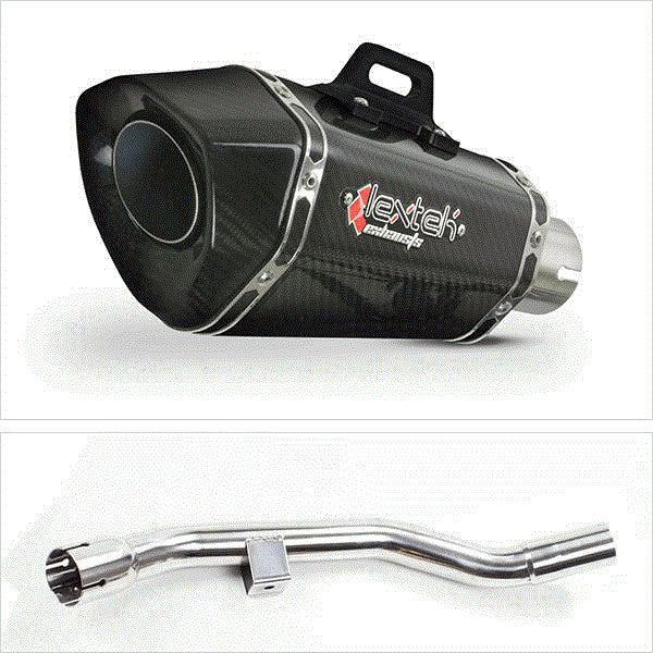 Lextek XP8C Carbon Fibre Exhaust System 210mm for Yamaha WR 125 R X (09-16)