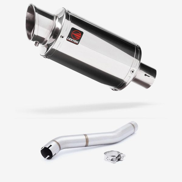 Lextek YP4 S/Steel Stubby Exhaust 200mm with Link Pipe for Honda CBR600 F (87-90)