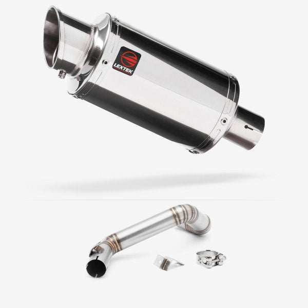 Lextek YP4 S/Steel Stubby Exhaust 200mm with Link Pipe for KTM 125/200 Duke (11-16)