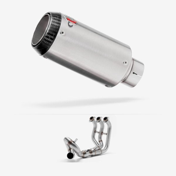 Lextek CP1 Matt S/Steel Carbon Tip Exhaust System (Low Level) 150mm Low Level