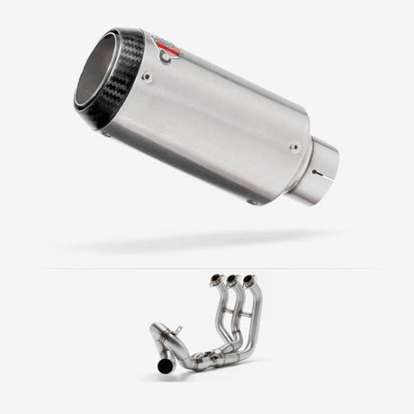 Lextek CP1 Matt S/Steel Carbon Tip Exhaust System (Low Level) 150mm Low Level