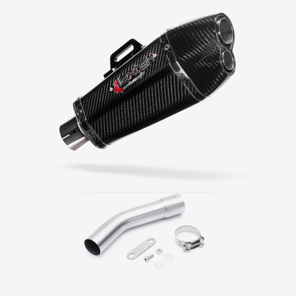 Lextek XP13C Carbon Fibre Exhaust 210mm with Link Pipe