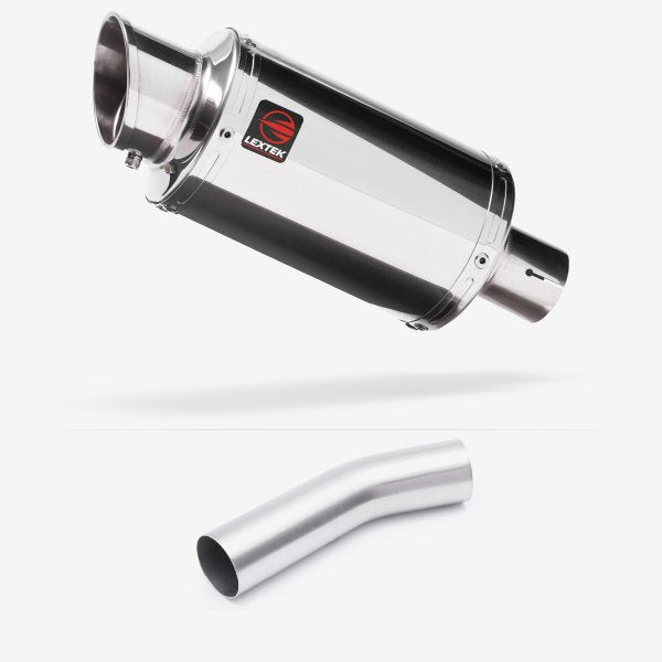 Lextek YP4 S/Steel Stubby Exhaust 200mm with Link Pipe for Kawasaki ZX-10R Ninja (08-10)