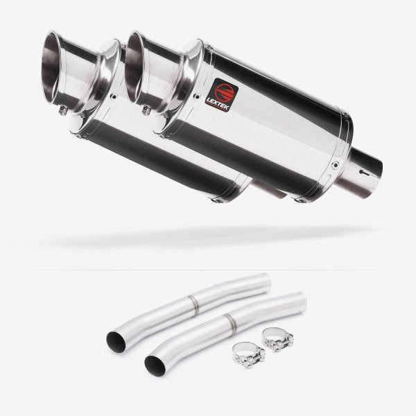Lextek YP4 S/Steel Stubby Exhaust 200mm with Link Pipes for Suzuki GSX 1300 R Hayabusa (08-17)