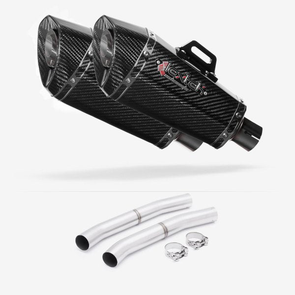 Lextek XP8C Carbon Fibre Exhaust 210mm with Link Pipes for Suzuki GSX 1300 R Hayabusa (08-17)