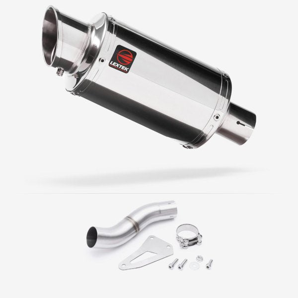 Lextek YP4 S/Steel Stubby Exhaust 200mm Low Level with Link Pipe