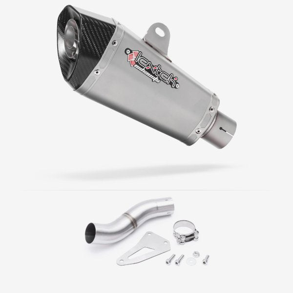 Lextek XP10 Matt S/Steel Exhaust 210mm Low Level with Link Pipe