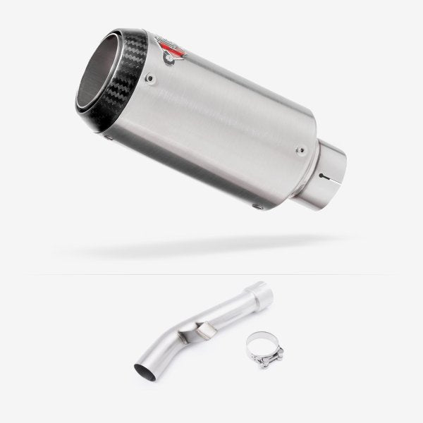 Lextek CP1 Matt S/Steel Carbon Tip Exhaust 150mm with Link Pipe for Yamaha FZ1 (06-15)