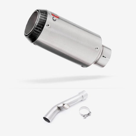 Lextek CP1 Matt S/Steel Carbon Tip Exhaust 150mm with Link Pipe for Yamaha FZ1 (06-15)