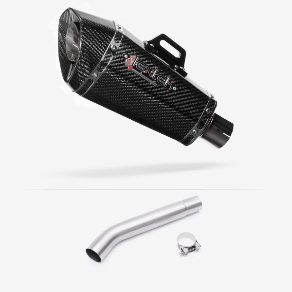Lextek XP8C Carbon Fibre Exhaust 210mm with Link Pipe for Yamaha YZF600R Thunder Cat (95-07)
