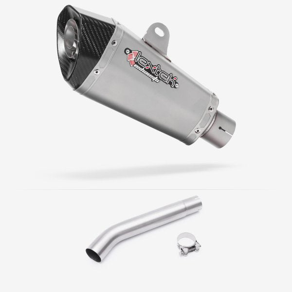 Lextek XP10 Matt S/Steel Exhaust 210mm with Link Pipe for Yamaha YZF600R Thunder Cat (95-07)