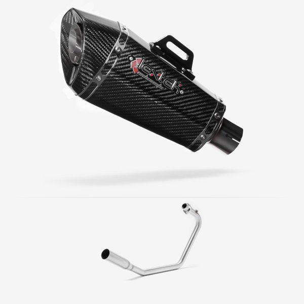 Lextek XP8C Carbon Fibre Exhaust System 210mm for Lexmoto Venom / Viper 125
