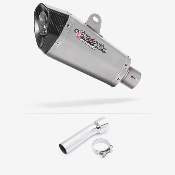 Lextek XP10 Matt S/Steel Exhaust 210mm with Link Pipe for BMW R 1200 GS (13-18)