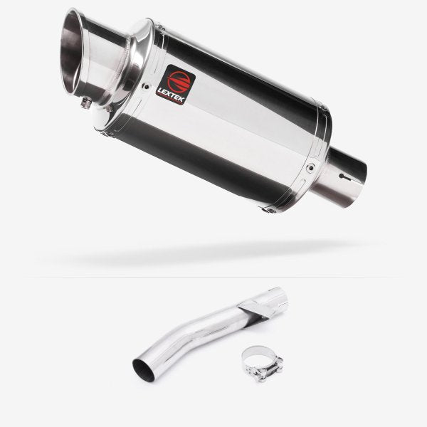 Lextek YP4 S/Steel Stubby Exhaust 200mm with Link Pipe for Yamaha FZS 600 Fazer (97-03)