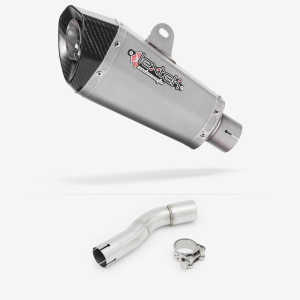 Lextek XP10 Matt S/Steel Exhaust 210mm with Link Pipe for Honda CMX500 Rebel (17-19)