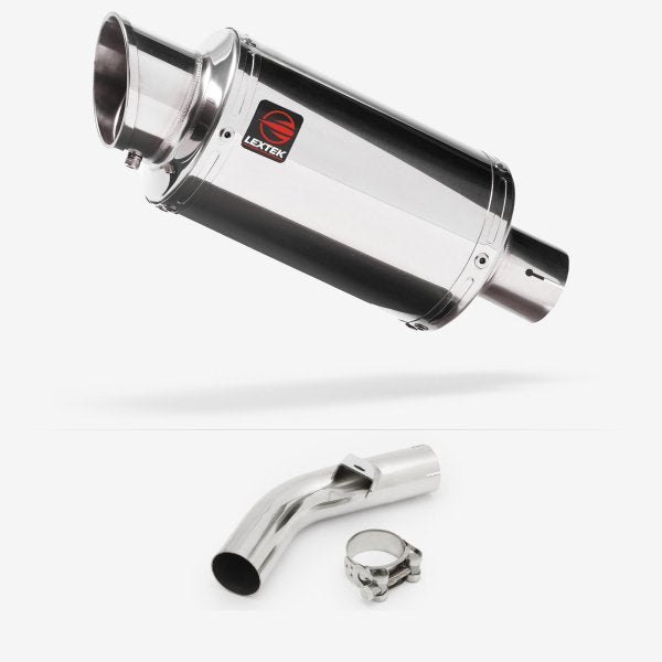 Lextek YP4 S/Steel Stubby Exhaust 200mm with Link Pipe for Honda VFR800 X Crossrunner (11-14)
