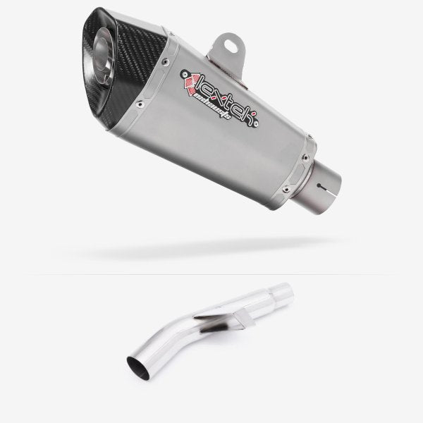 Lextek XP10 Matt S/Steel Exhaust 210mm with Link Pipe for Kawasaki Versys 1000 (15-18)