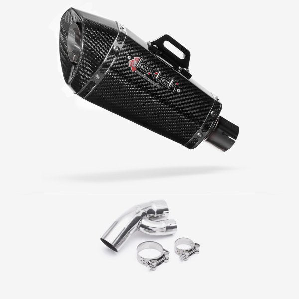 Lextek XP8C Carbon Fibre Exhaust 210mm with Link Pipe for BMW S1000 XR (15-19)