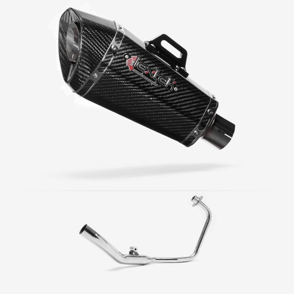 Lextek XP8C Carbon Fibre Exhaust System 210mm for Lexmoto XTR S 125