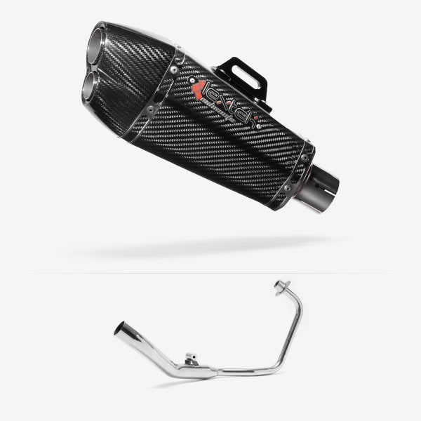 Lextek XP13C Carbon Fibre Exhaust System 210mm for Lexmoto XTR S 125