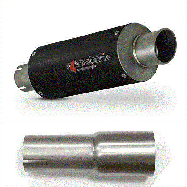 Lextek GP8C Carbon Fibre GP Stubby Exhaust System 240mm for Yamaha WR 125 R X (09-16)
