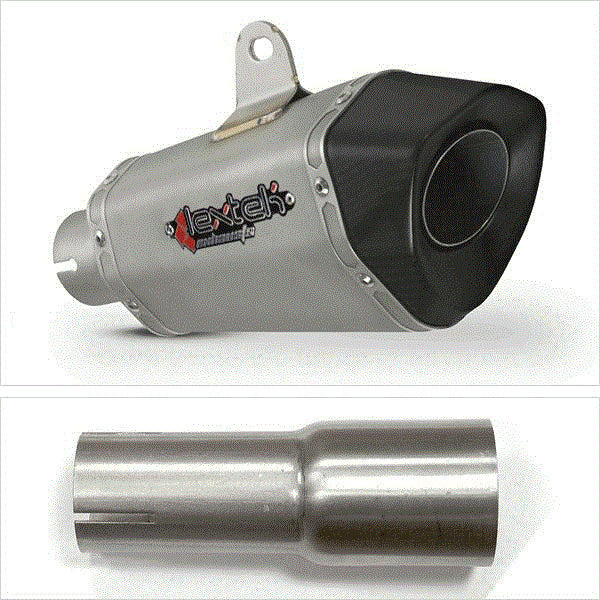 Lextek XP10 Matt S/Steel Exhaust System 210mm for Yamaha WR 125 R X (09-16)