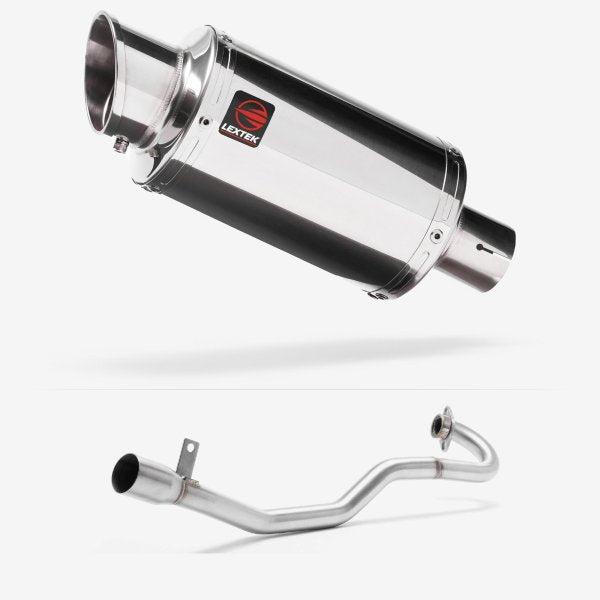 Lextek YP4 S/Steel Stubby Exhaust System 200mm for Lexmoto Adrenaline (EFI) 125