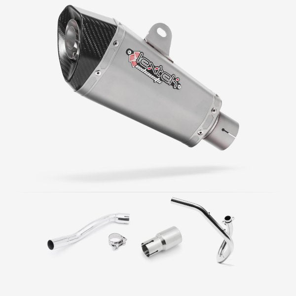 Lextek XP10 Matt S/Steel Exhaust System 210mm for Pulse XF250GY (06-15)