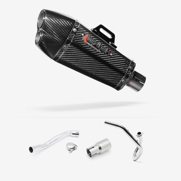 Lextek XP13C Carbon Fibre Exhaust System 210mm for Pulse XF250GY (06-15)
