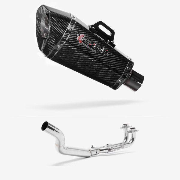 Lextek XP8C Carbon Fibre Exhaust System 210mm for Yamaha T-Max 500 (02-13)