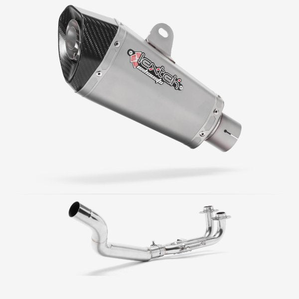 Lextek XP10 Matt S/Steel Exhaust System 210mm for Yamaha T-Max 500 (02-13)