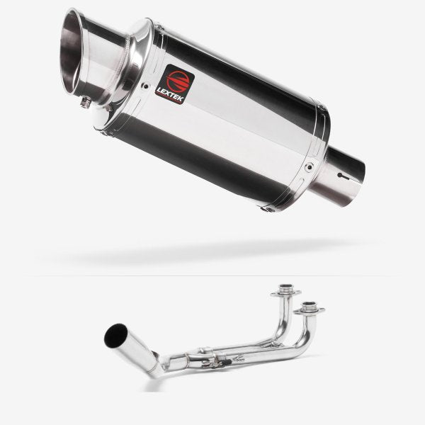 Lextek YP4 S/Steel Stubby Exhaust System 200mm for Yamaha T-Max 530 (14-16)