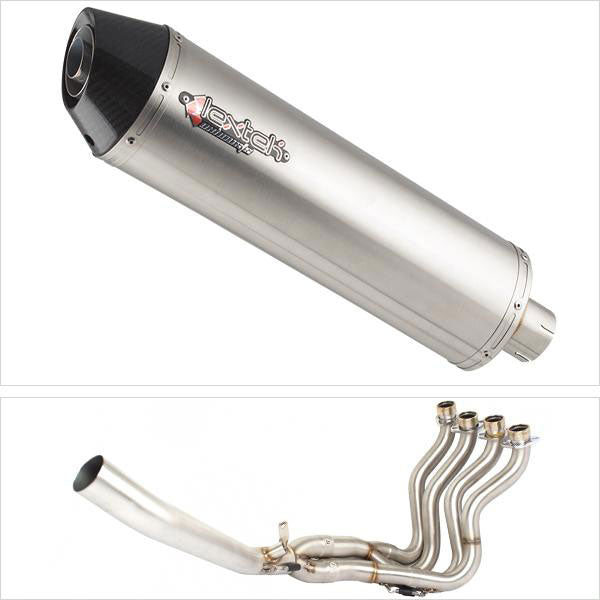 Lextek RP1 Gloss S/Steel Oval Exhaust System 400mm for Suzuki GSXR 1000 (12-16)
