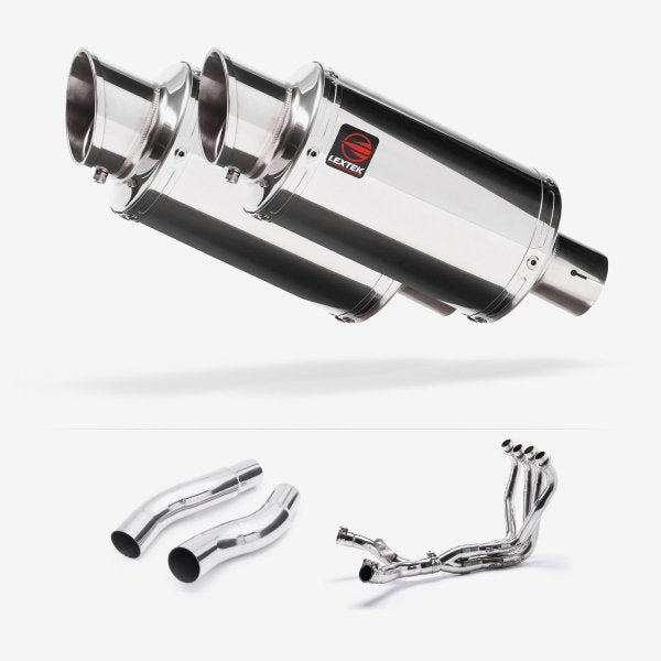 Lextek YP4 S/Steel Stubby Exhaust System 200mm for Kawasaki Z1000 (10-19)