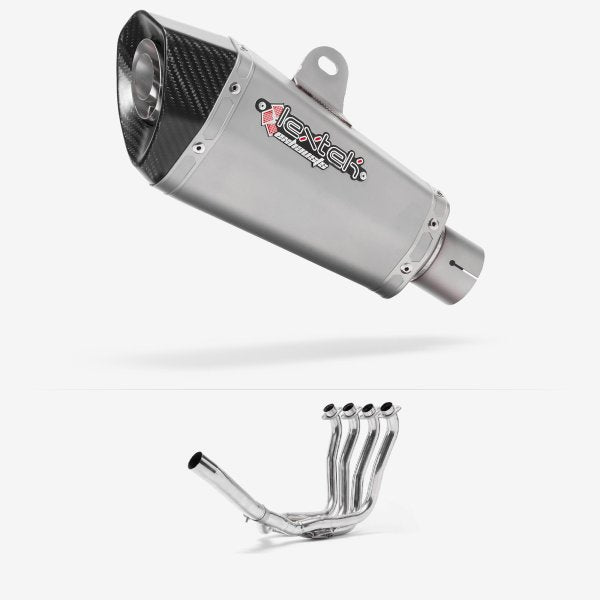 Lextek XP10 Matt S/Steel Exhaust System 210mm for Suzuki GSXR 1000 (01-06)