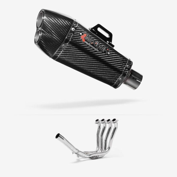 Lextek XP13C Carbon Fibre Exhaust System 210mm for Suzuki GSXR 1000 (01-06)