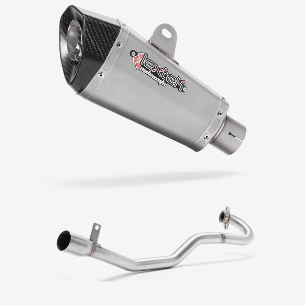 Lextek XP10 Matt S/Steel Exhaust System 210mm for Lexmoto Adrenaline (EFI) 125