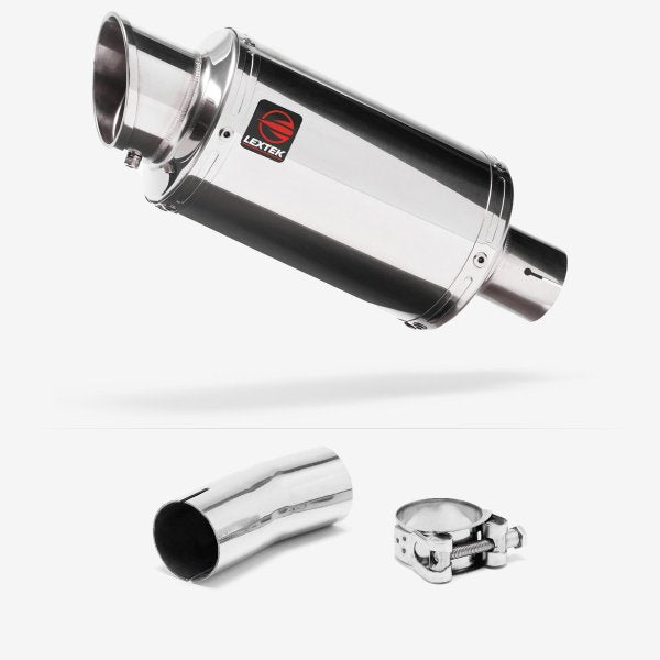 Lextek YP4 S/Steel Stubby Exhaust 200mm with Link Pipe for Suzuki GSXR 1000 (12-22)