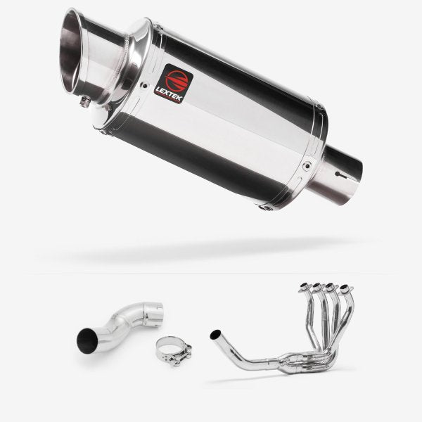 Lextek YP4 S/Steel Stubby Exhaust System 200mm for Kawasaki Z900 (17-19)