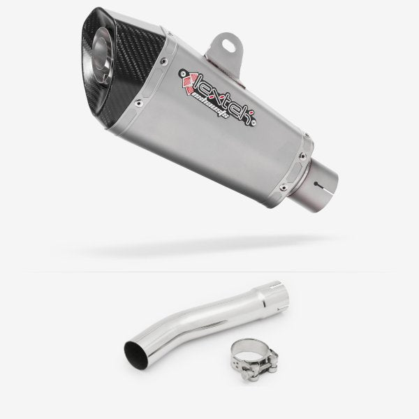 Lextek XP10 Matt S/Steel Exhaust 210mm with Link Pipe for Yamaha XJR 1300 (07-16)