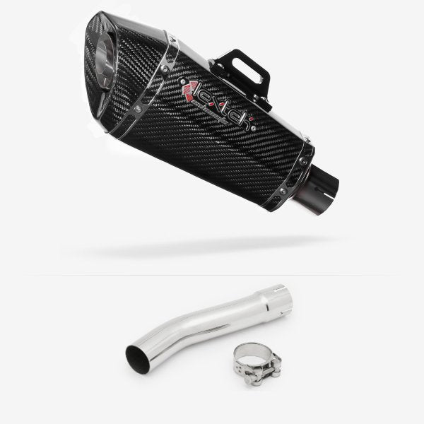 Lextek XP8C Carbon Fibre Exhaust 210mm with Link Pipe for Yamaha XJR 1300 (07-16)