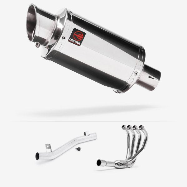 Lextek YP4 S/Steel Stubby Exhaust System 200mm for Suzuki GSF 600 Bandit (95-04) GSF 650 (05-06)
