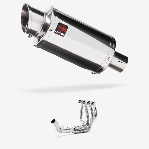 Lextek YP4 S/Steel Stubby Exhaust System 200mm for Kawasaki Z800 (13-16)