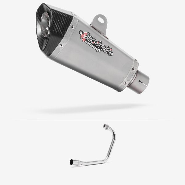 Lextek XP10 Matt S/Steel Exhaust System 210mm for Lexmoto ZSB 125