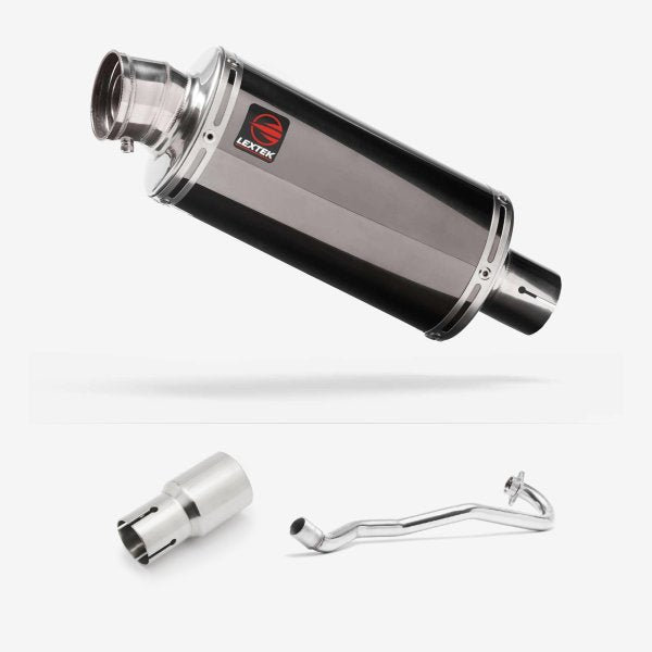 Lextek OP16 Dark Tint Stainless Exhaust System 250mm for Lexmoto Adrenaline (EFI) 125