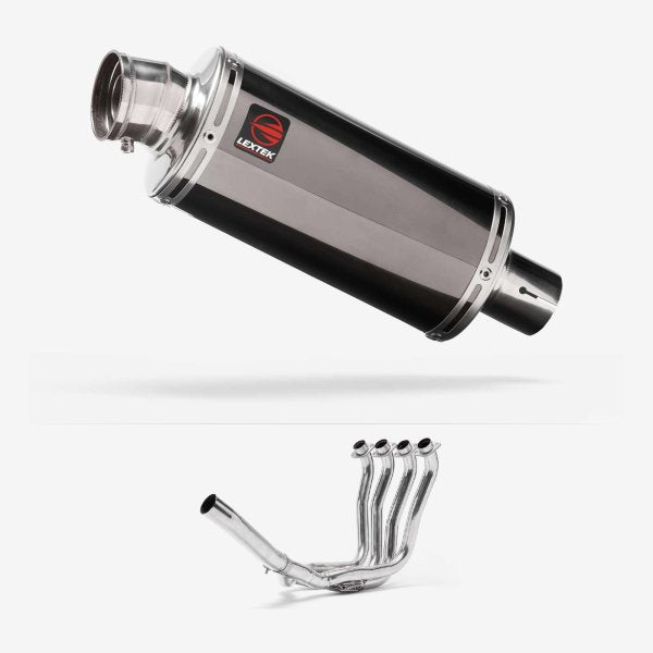 Lextek OP16 Dark Tint Stainless Exhaust System 250mm for Suzuki GSXR 1000 (01-06)