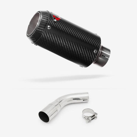 Lextek CP8C Full Carbon Exhaust 150mm with Link Pipe for Suzuki SV650 (16-20)