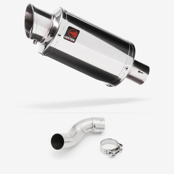Lextek YP4 S/Steel Stubby Exhaust 200mm with Link Pipe for Kawasaki Z900 (17-19)