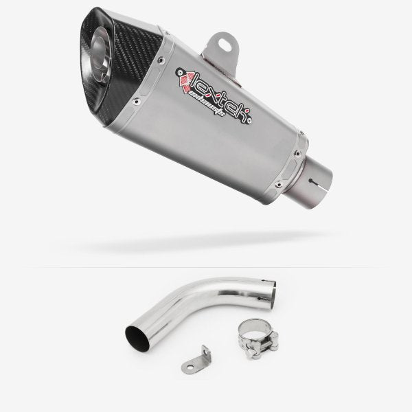 Lextek XP10 Matt S/Steel Exhaust 210mm with Link Pipe for Honda CB1000R (08-17)