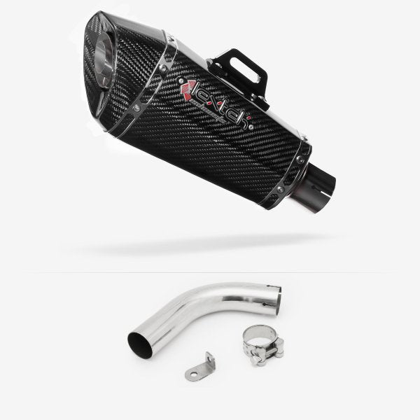 Lextek XP8C Carbon Fibre Exhaust 210mm with Link Pipe for Honda CB1000R (08-17)